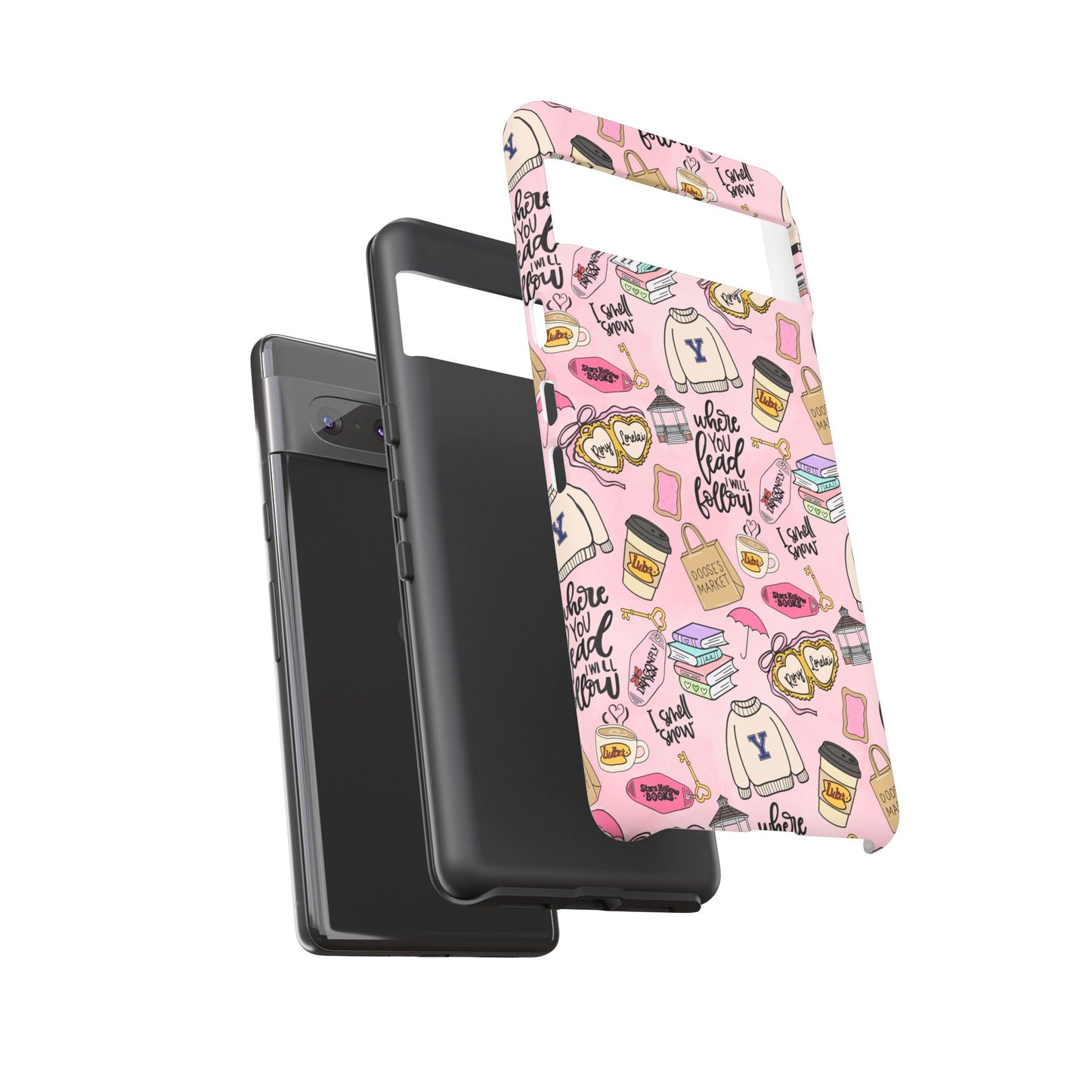 Where You Lead "Tough Cases" Phone Case — Pink Gilmore Girls Tribute