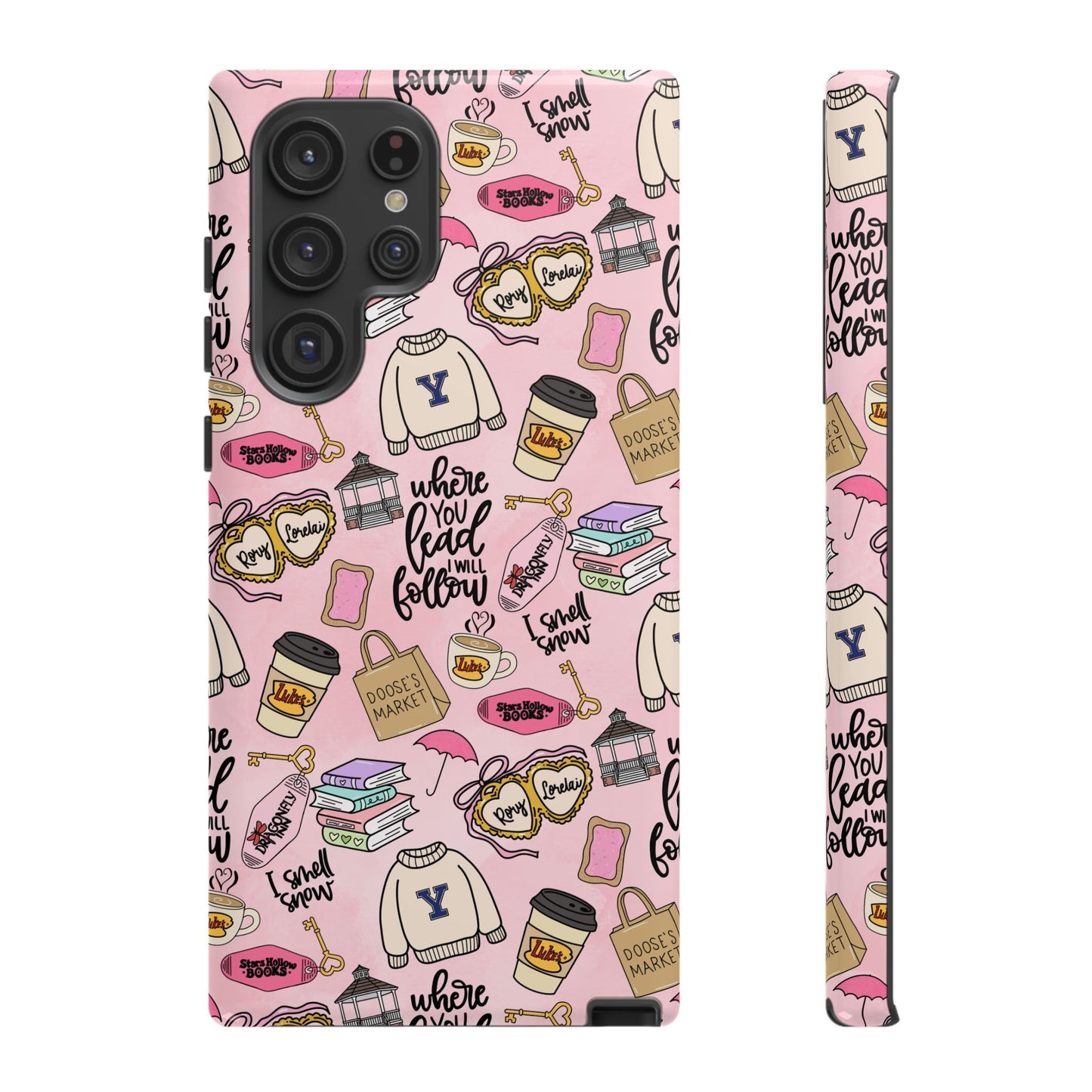 Where You Lead "Tough Cases" Phone Case — Pink Gilmore Girls Tribute