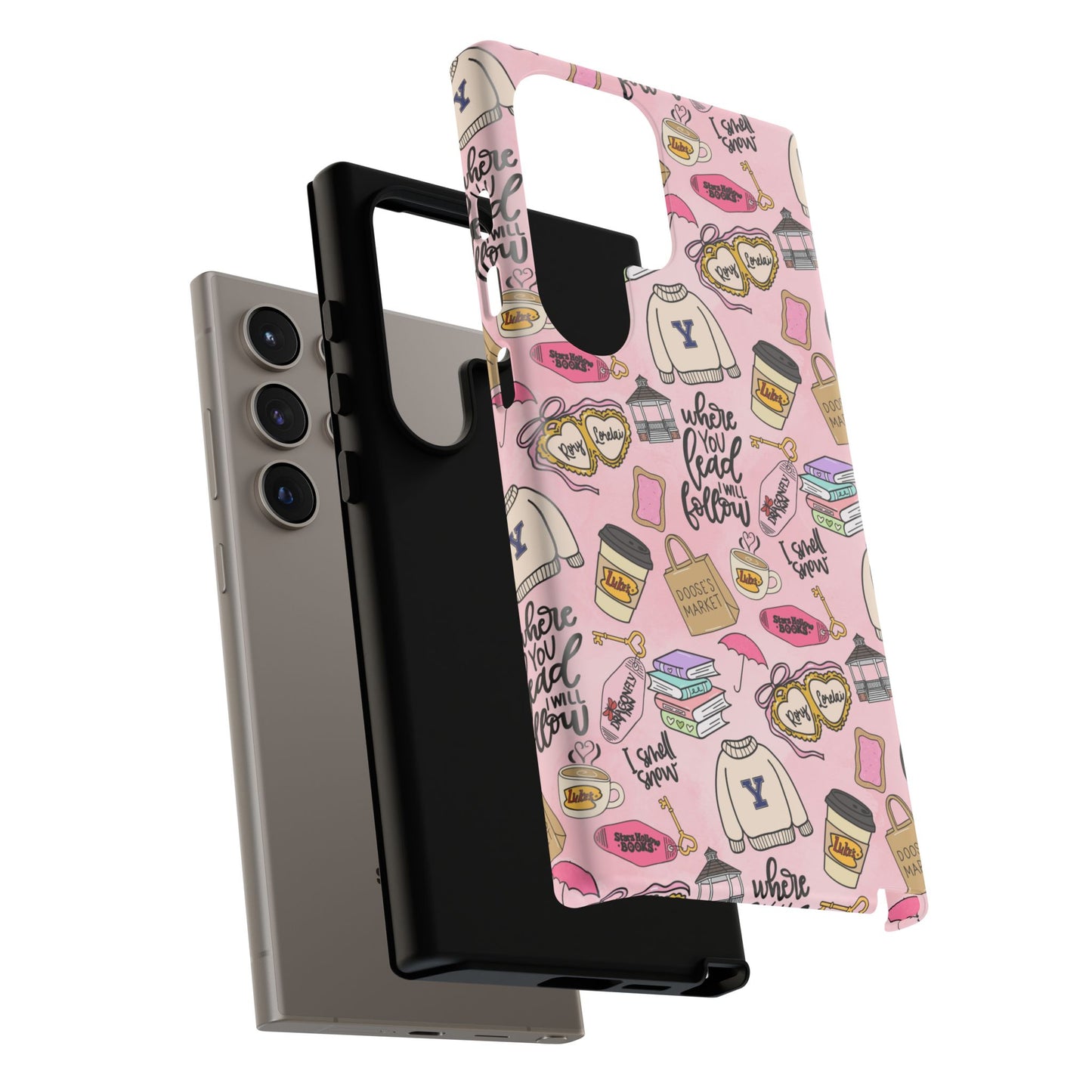 Where You Lead "Tough Cases" Phone Case — Pink Gilmore Girls Tribute
