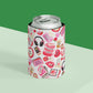 Slow Burn Romance Book Pattern Can Cooler | Cozy Reading Floral Design