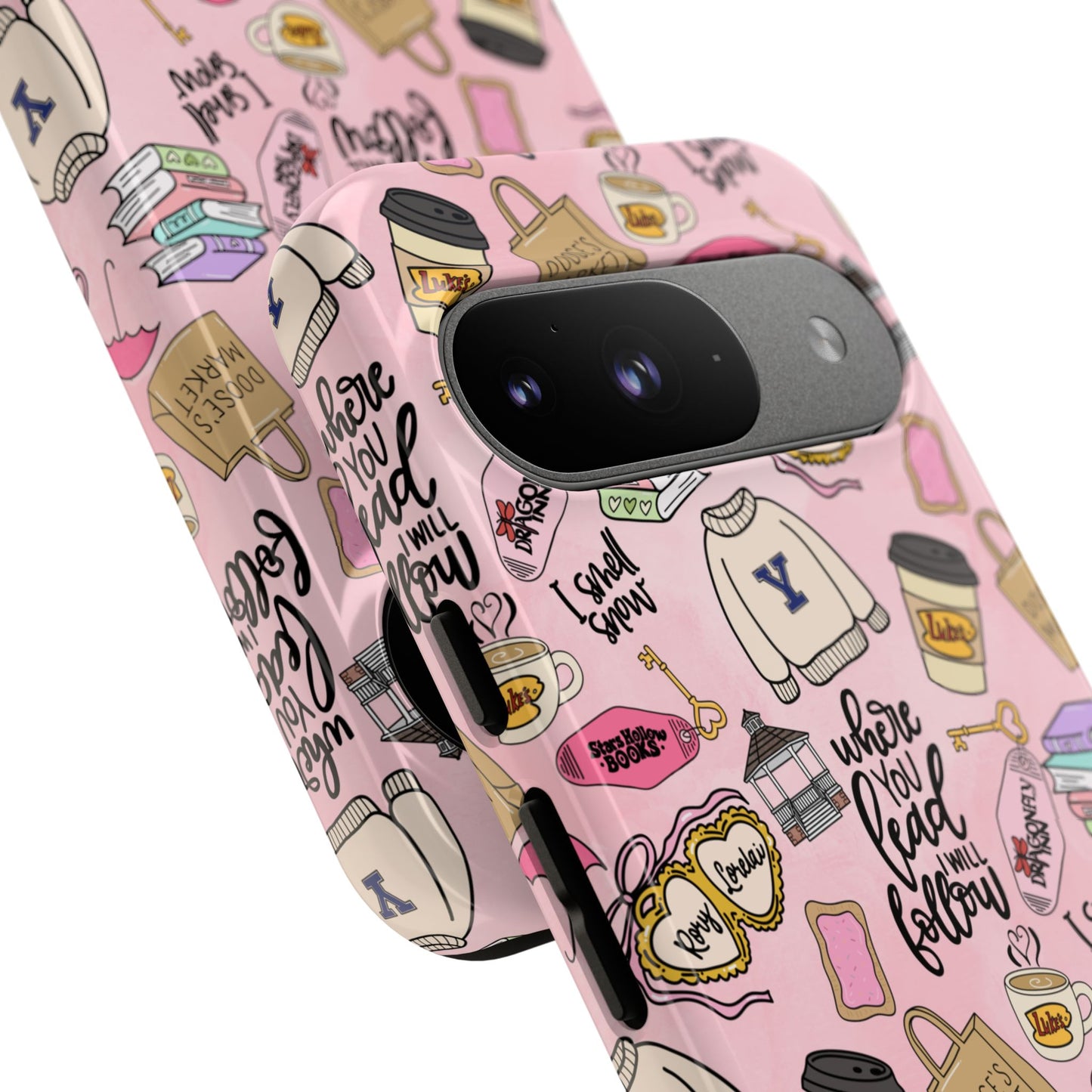 Where You Lead "Tough Cases" Phone Case — Pink Gilmore Girls Tribute