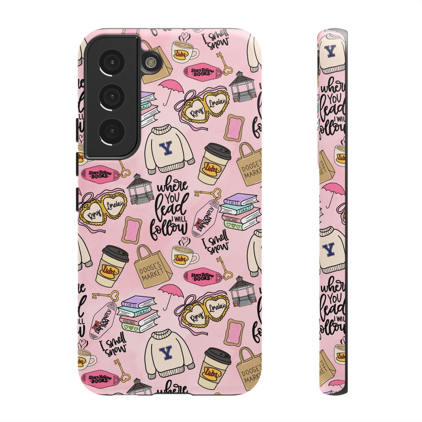 Where You Lead "Tough Cases" Phone Case — Pink Gilmore Girls Tribute