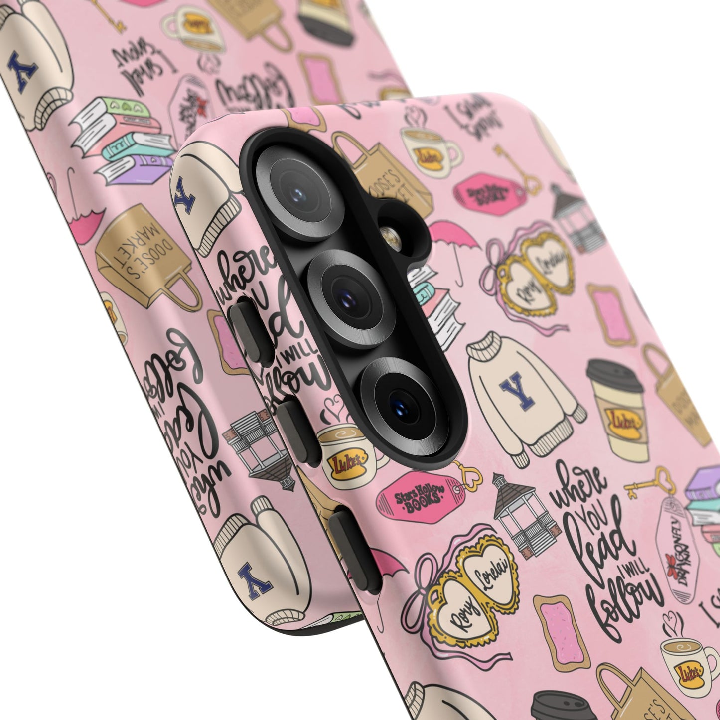 Where You Lead "Tough Cases" Phone Case — Pink Gilmore Girls Tribute