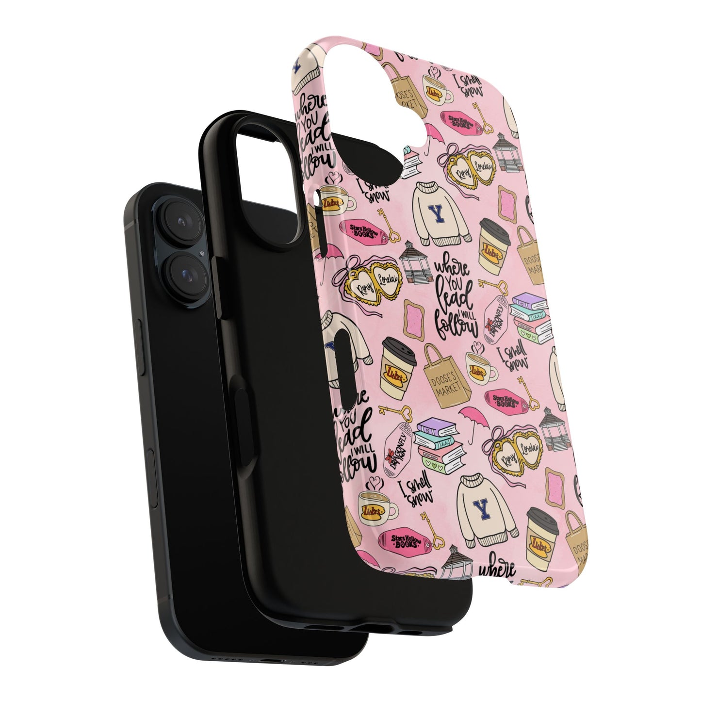 Where You Lead "Tough Cases" Phone Case — Pink Gilmore Girls Tribute