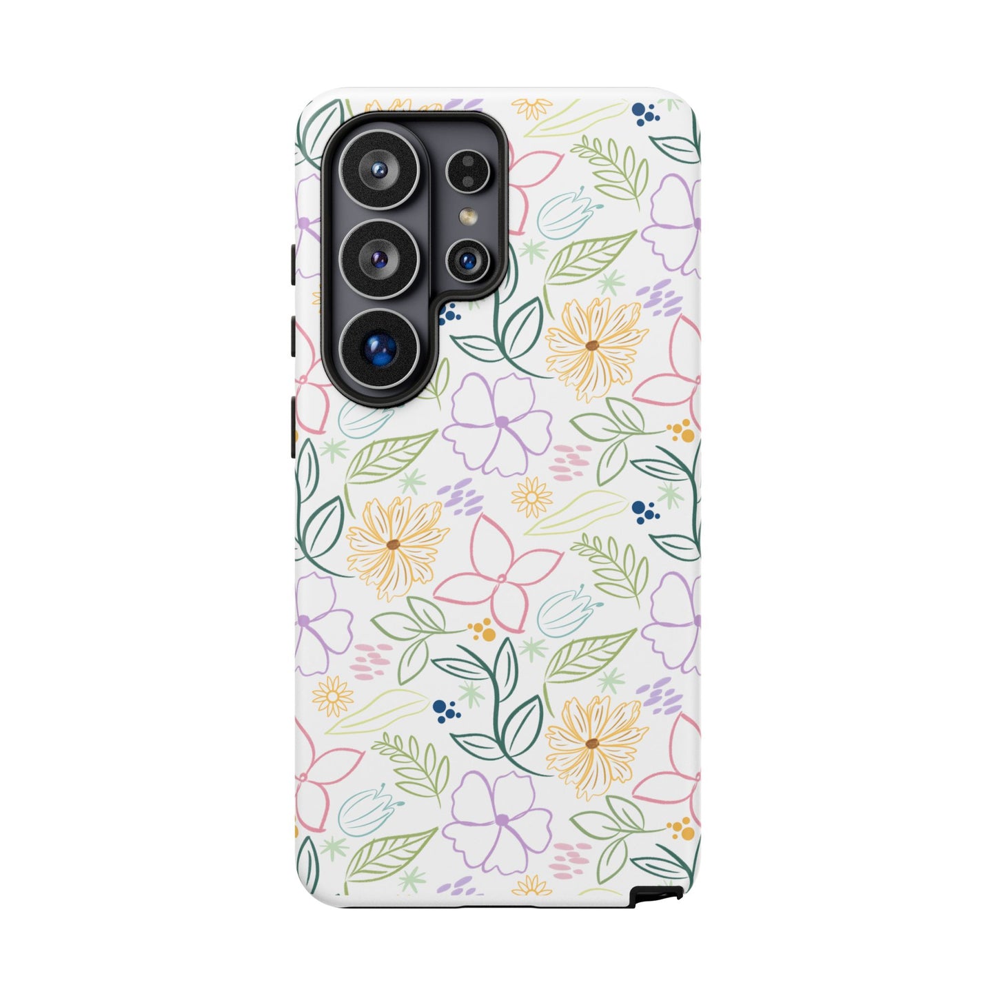 Floral Pastel Phone Case — Delicate Garden Pattern for Samsung & iPhone