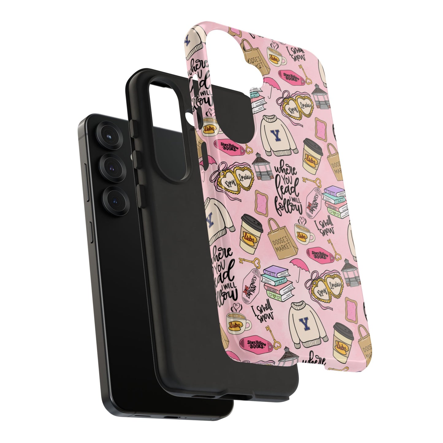 Where You Lead "Tough Cases" Phone Case — Pink Gilmore Girls Tribute