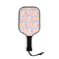 Pickleball Paddle Set — Pastel Hearts & Rackets Design