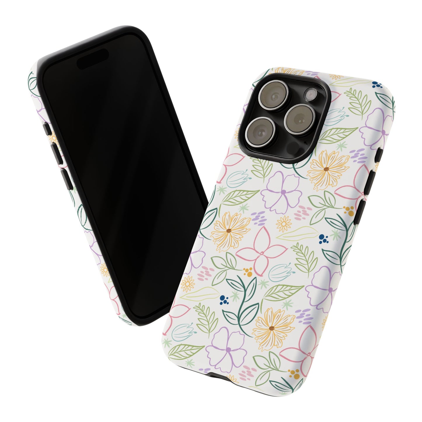 Floral Pastel Phone Case — Delicate Garden Pattern for Samsung & iPhone