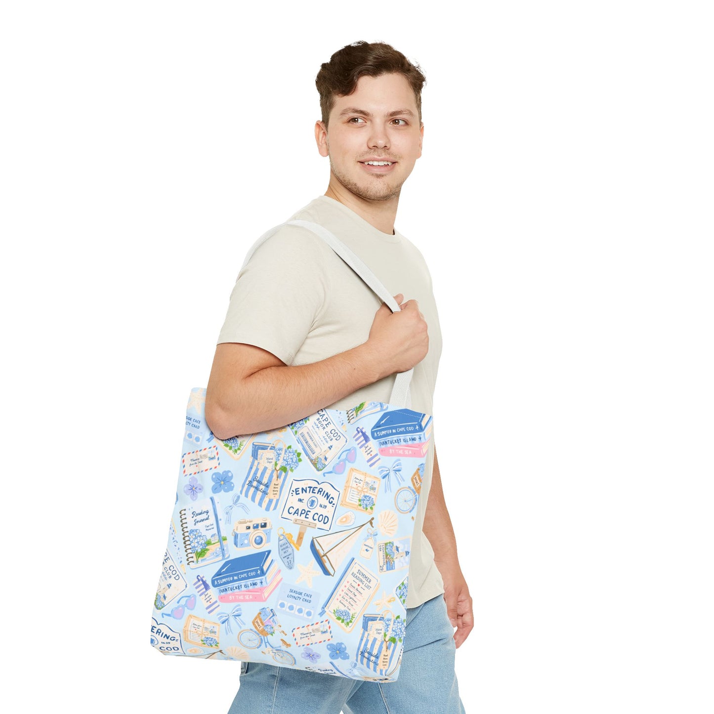 Cape Cod Book Club Tote Bag | AOP All-Over Print Booklover Tote