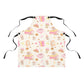 Coffee and Books Apron | Cute Reading Pattern, Coffee Cup and Cookies Print