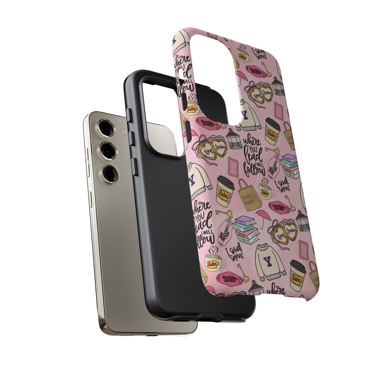 Where You Lead "Tough Cases" Phone Case — Pink Gilmore Girls Tribute