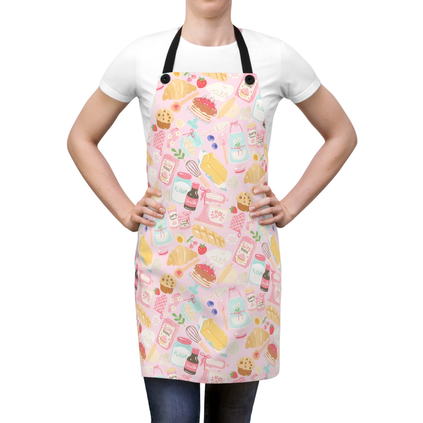 Baking Pattern Apron | Cute Pastries, Mixer, Cookies All-Over Print