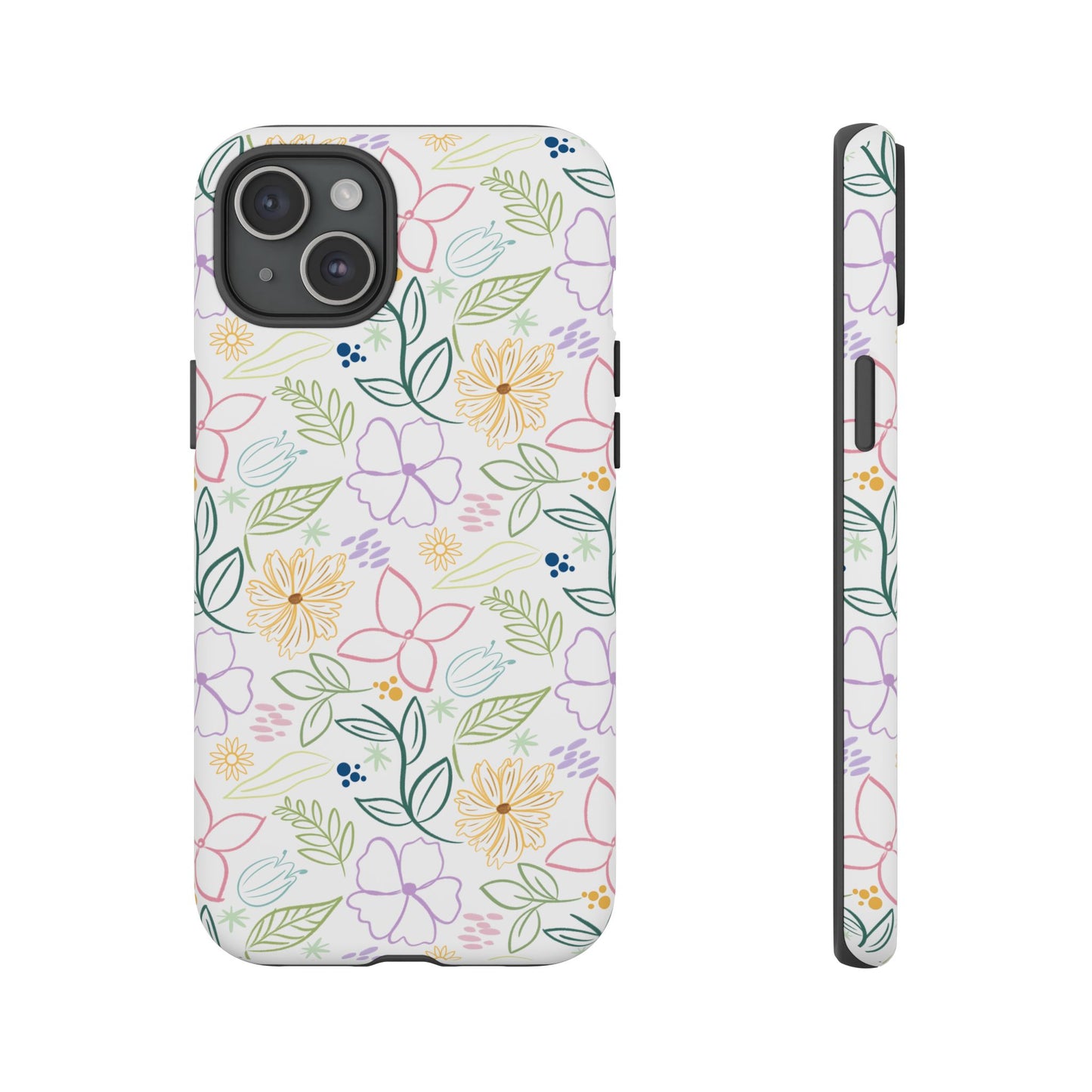 Floral Pastel Phone Case — Delicate Garden Pattern for Samsung & iPhone