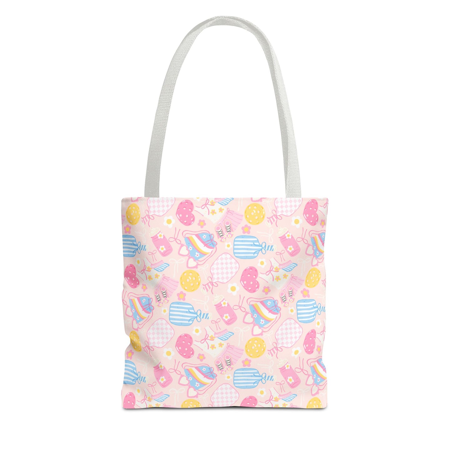 Pink Pickleball Tote Bag | All-Over Print, Sport Court Graphic
