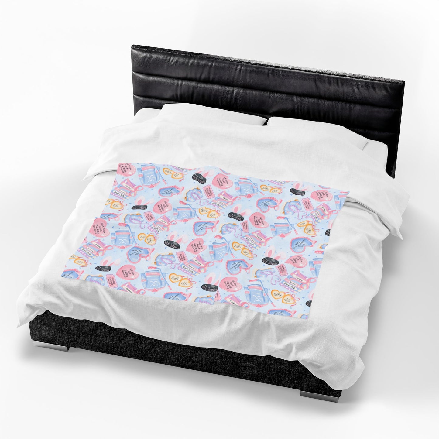 Hockey Romance Book Velveteen Plush Blanket