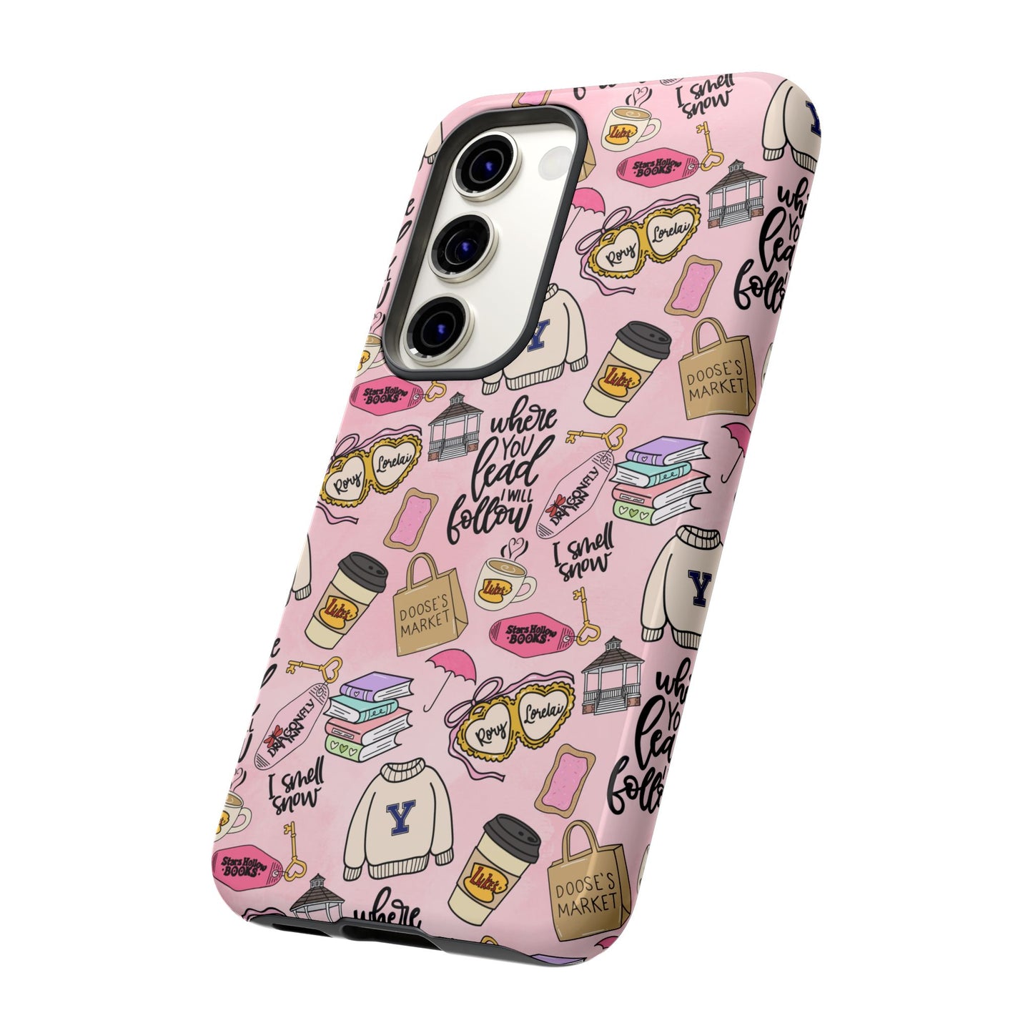 Where You Lead "Tough Cases" Phone Case — Pink Gilmore Girls Tribute