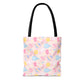 Pink Pickleball Tote Bag | All-Over Print, Sport Court Graphic