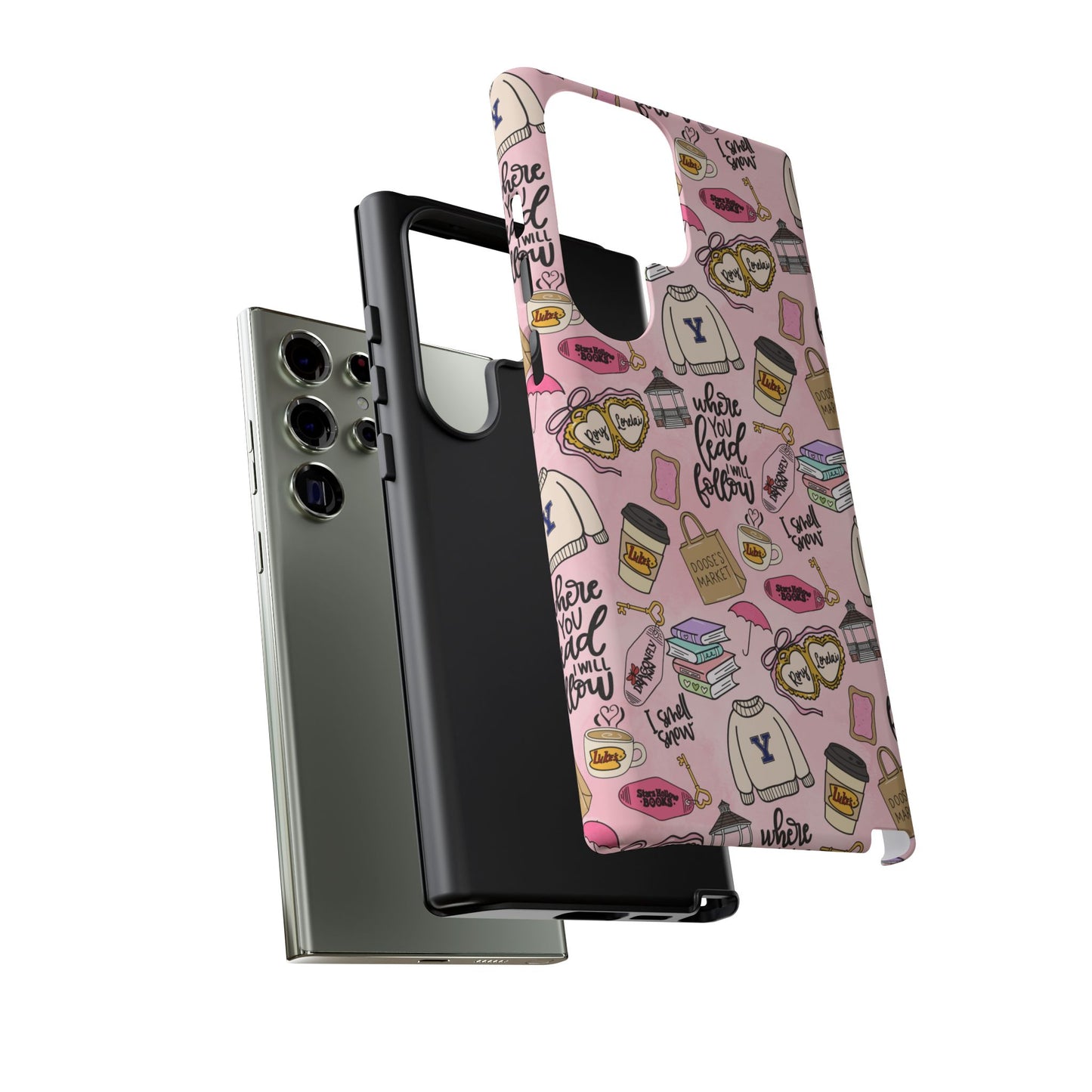 Where You Lead "Tough Cases" Phone Case — Pink Gilmore Girls Tribute