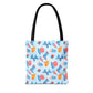 Patriotic Summer Icons tote bag | 4th of July fireworks, popsicles, cupcakes