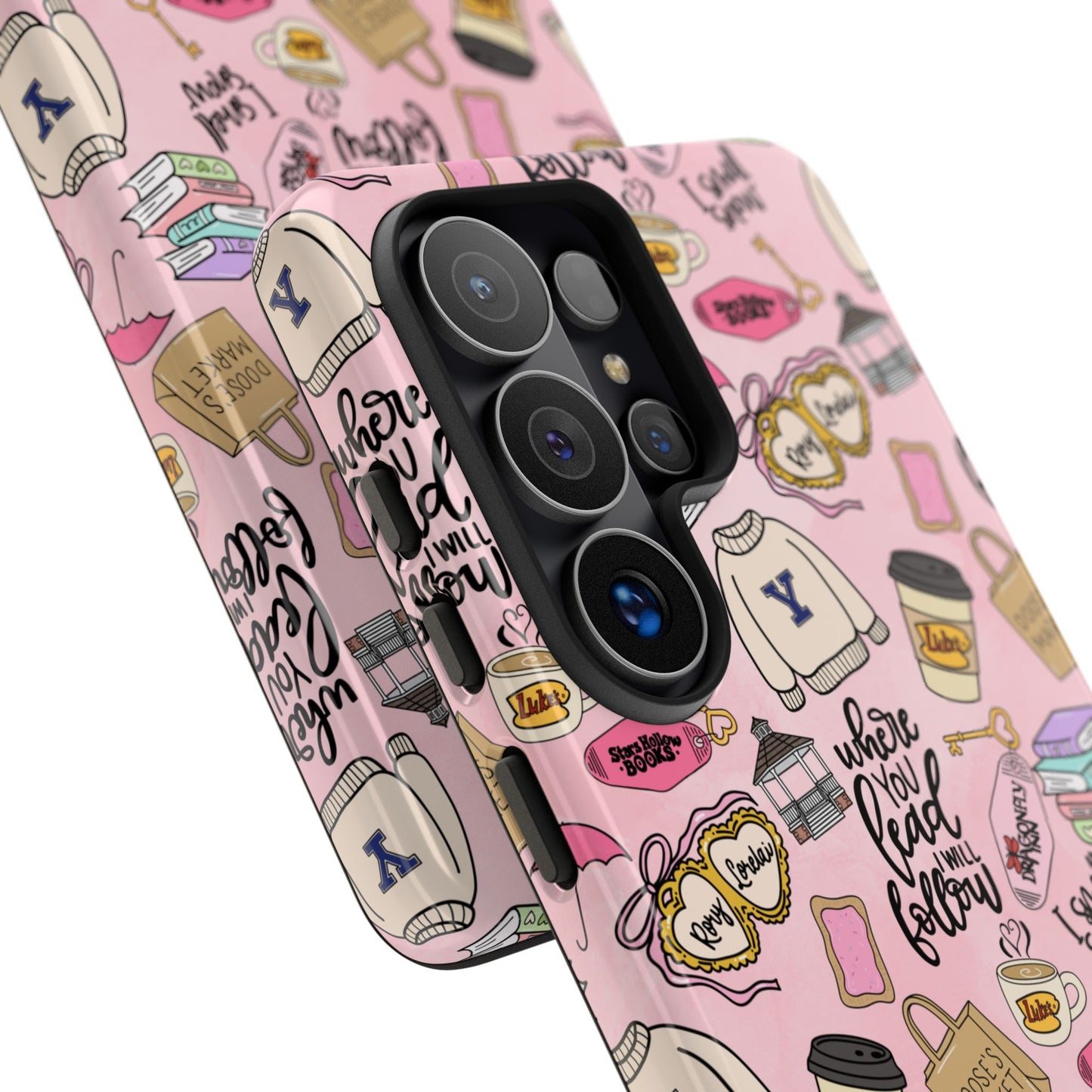 Where You Lead "Tough Cases" Phone Case — Pink Gilmore Girls Tribute