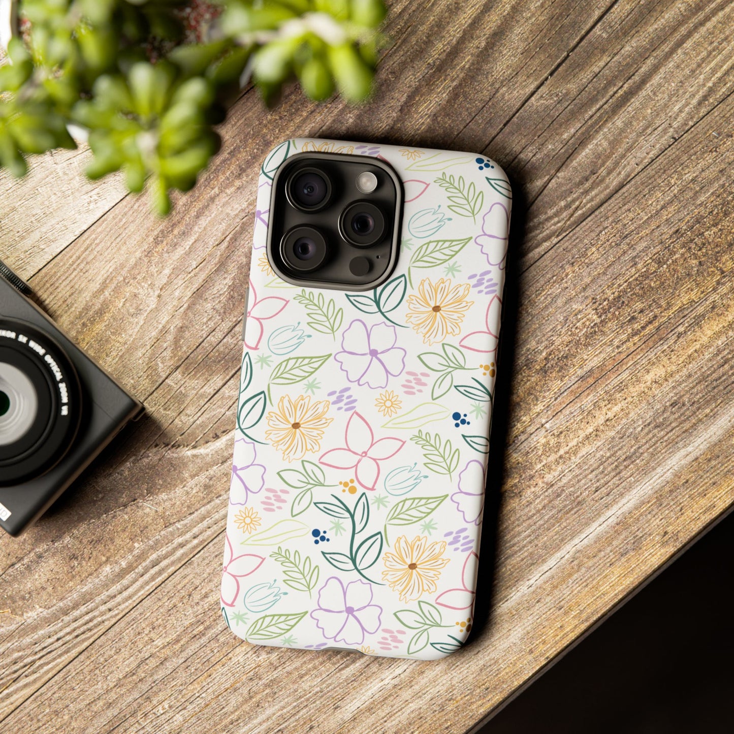 Floral Pastel Phone Case — Delicate Garden Pattern for Samsung & iPhone