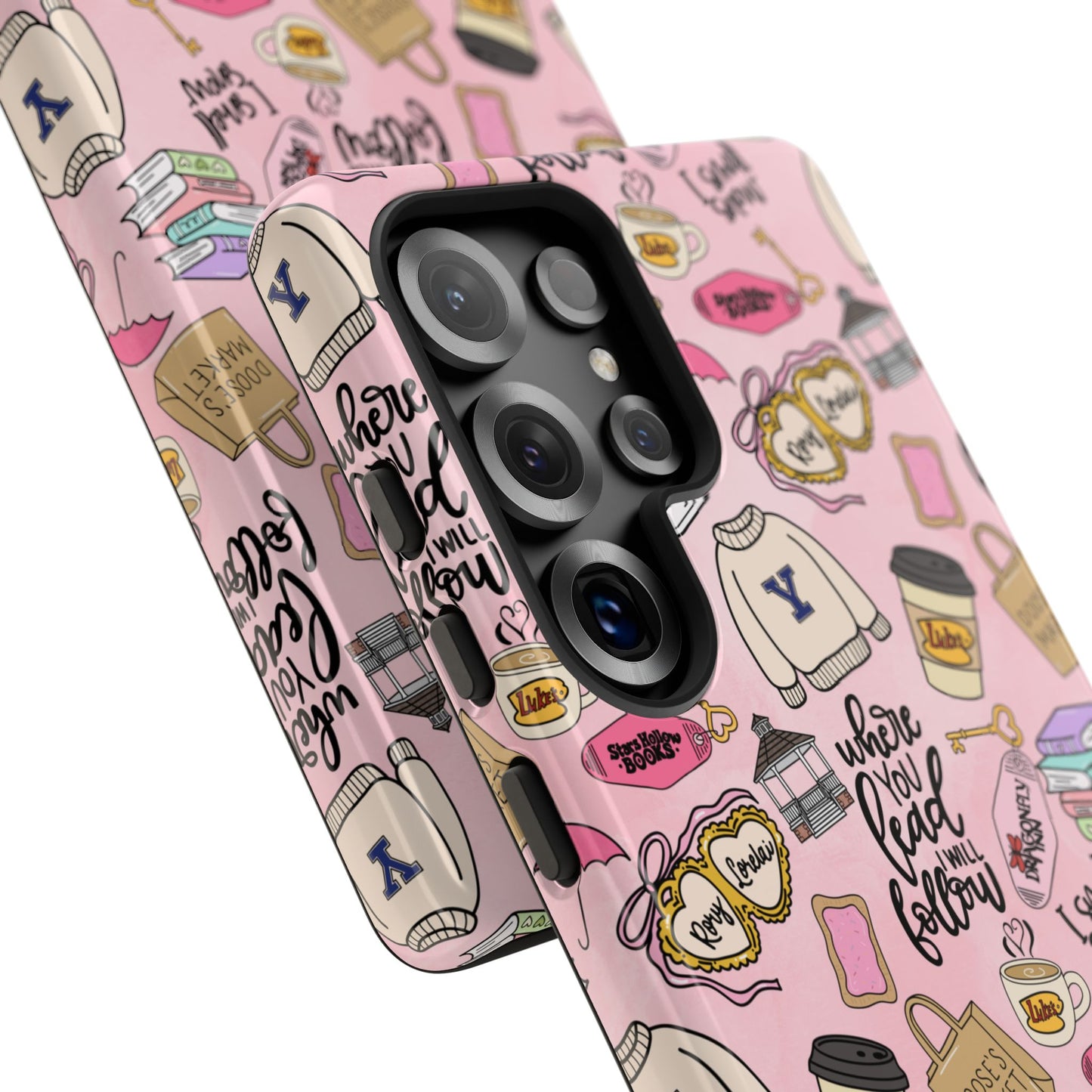 Where You Lead "Tough Cases" Phone Case — Pink Gilmore Girls Tribute
