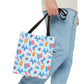 Patriotic Summer Icons tote bag | 4th of July fireworks, popsicles, cupcakes