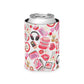 Slow Burn Romance Book Pattern Can Cooler | Cozy Reading Floral Design