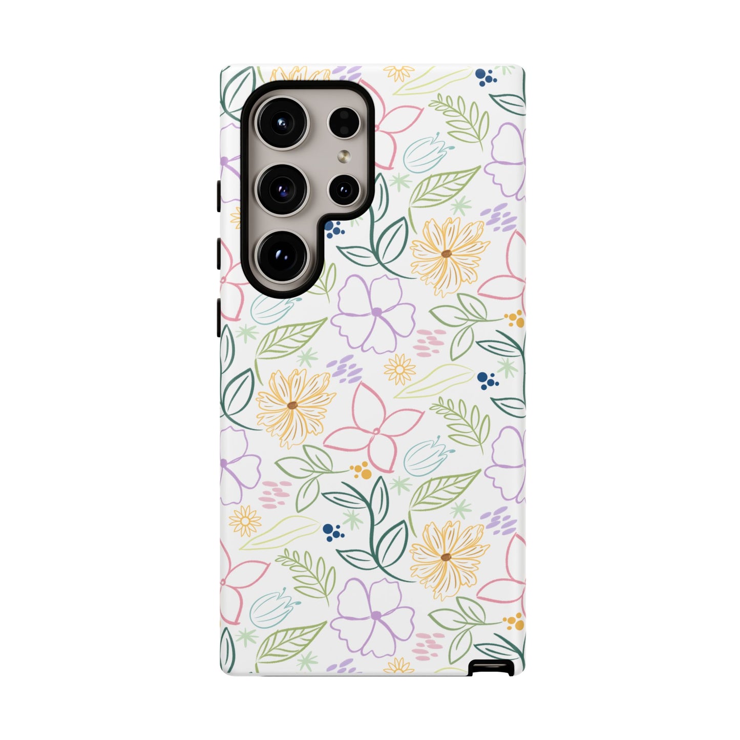Floral Pastel Phone Case — Delicate Garden Pattern for Samsung & iPhone