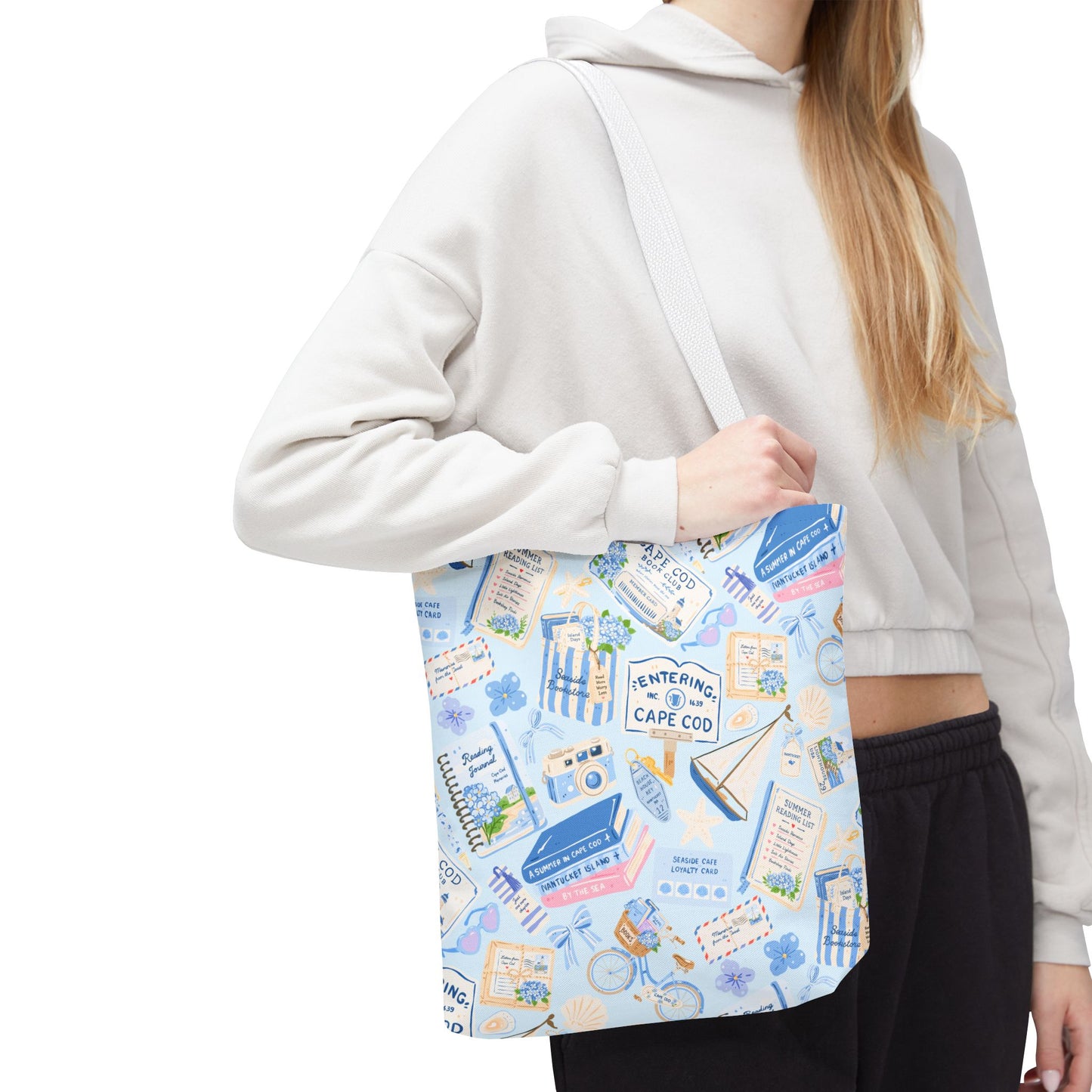 Cape Cod Book Club Tote Bag | AOP All-Over Print Booklover Tote