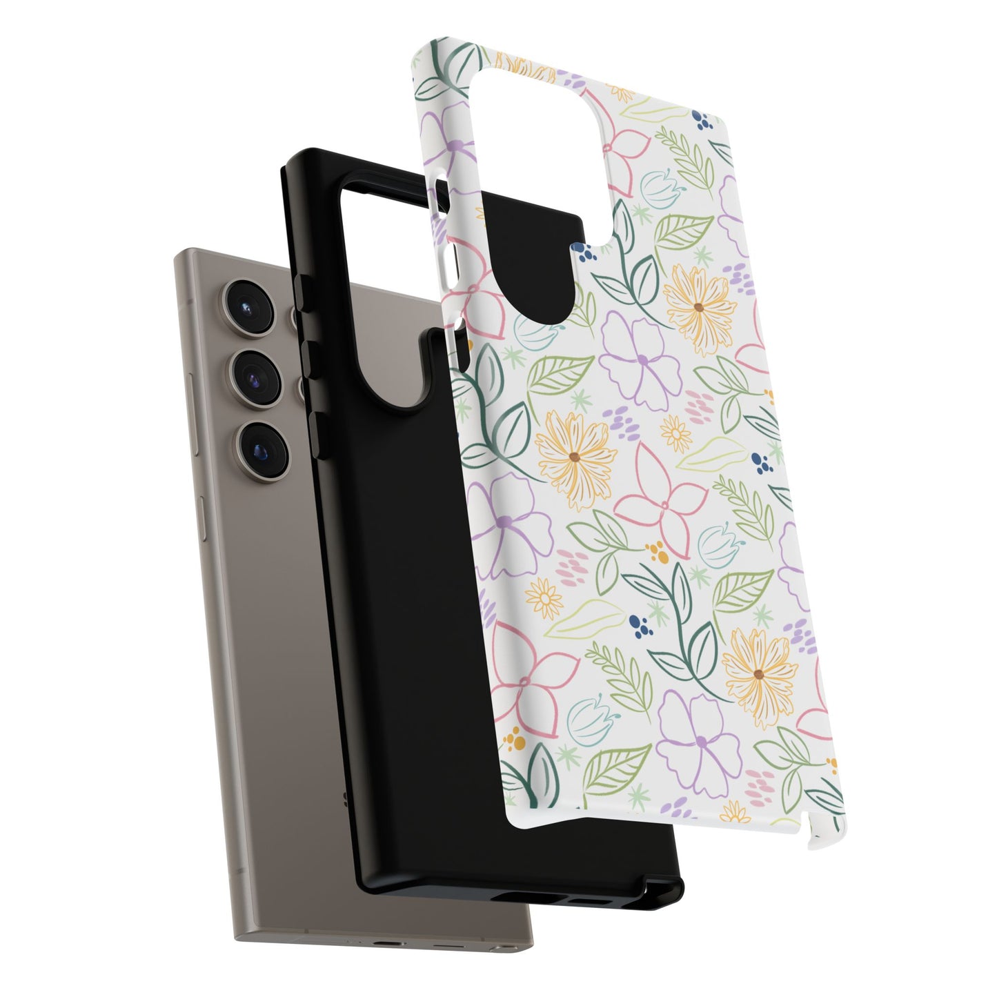 Floral Pastel Phone Case — Delicate Garden Pattern for Samsung & iPhone