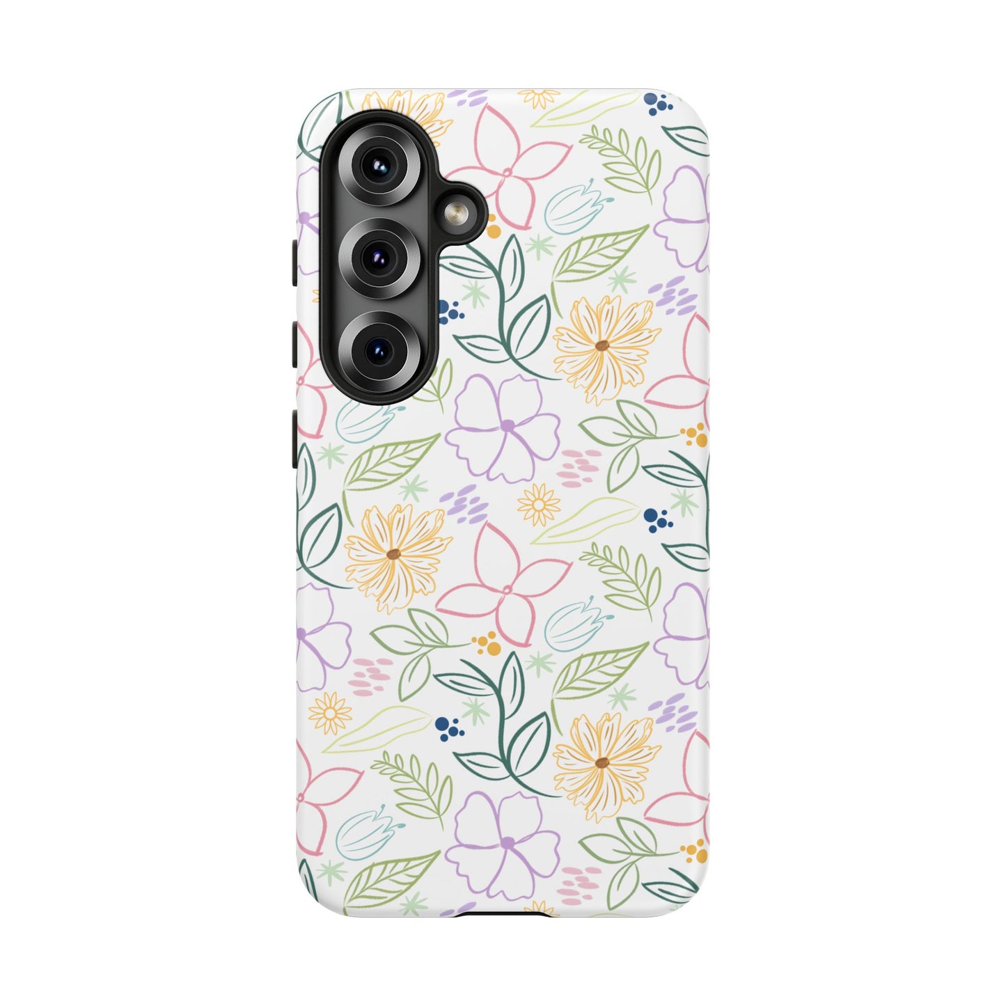 Floral Pastel Phone Case — Delicate Garden Pattern for Samsung & iPhone