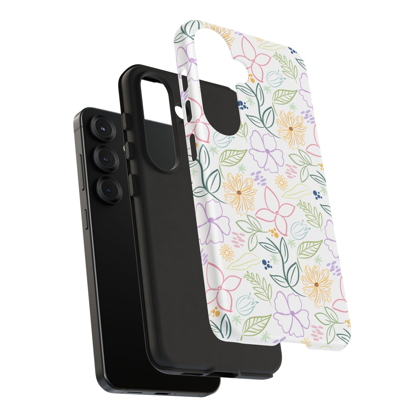 Floral Pastel Phone Case — Delicate Garden Pattern for Samsung & iPhone