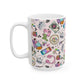 Cozy Hobbies Pattern Ceramic Mug | 11oz 15oz