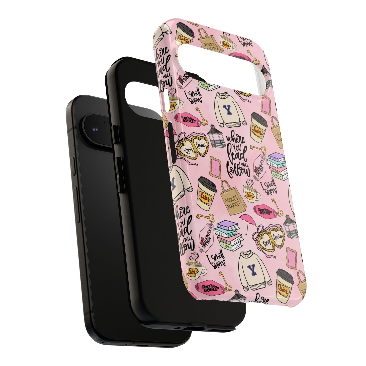Where You Lead "Tough Cases" Phone Case — Pink Gilmore Girls Tribute