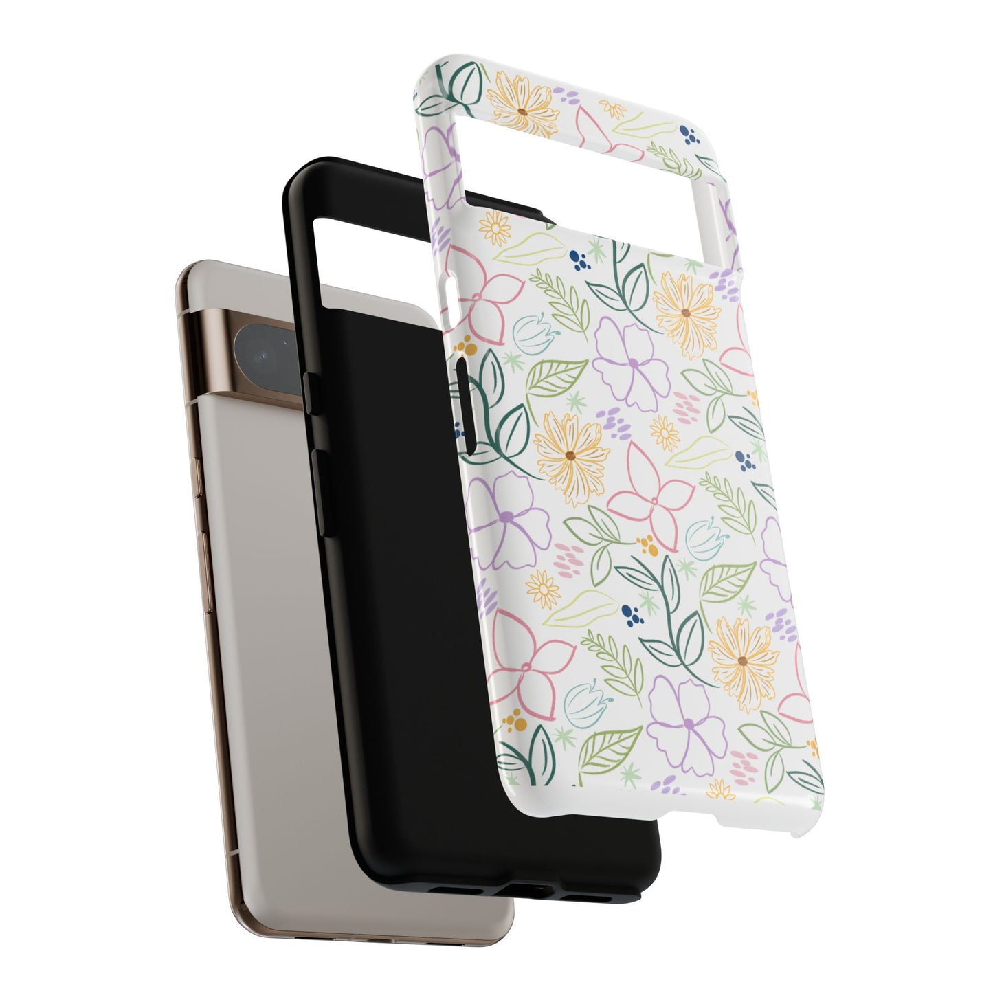Floral Pastel Phone Case — Delicate Garden Pattern for Samsung & iPhone