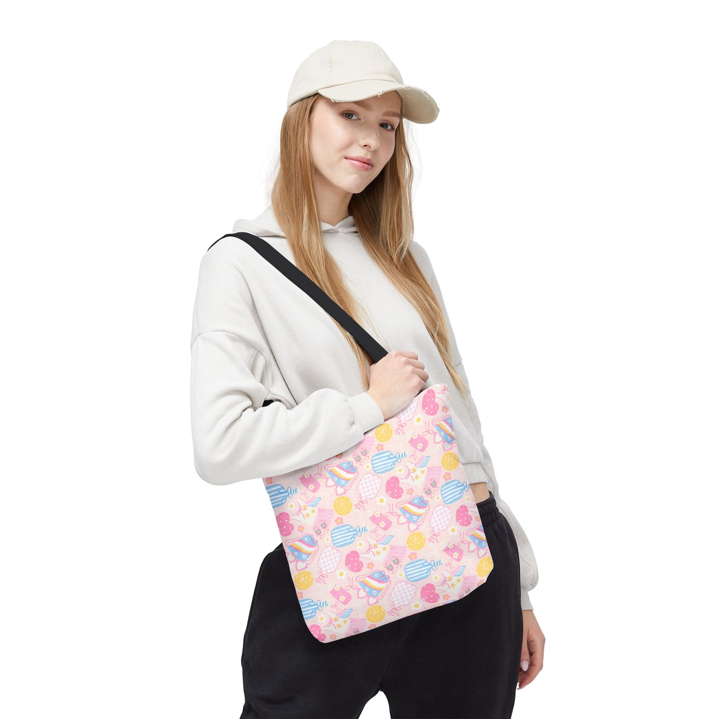 Pink Pickleball Tote Bag | All-Over Print, Sport Court Graphic