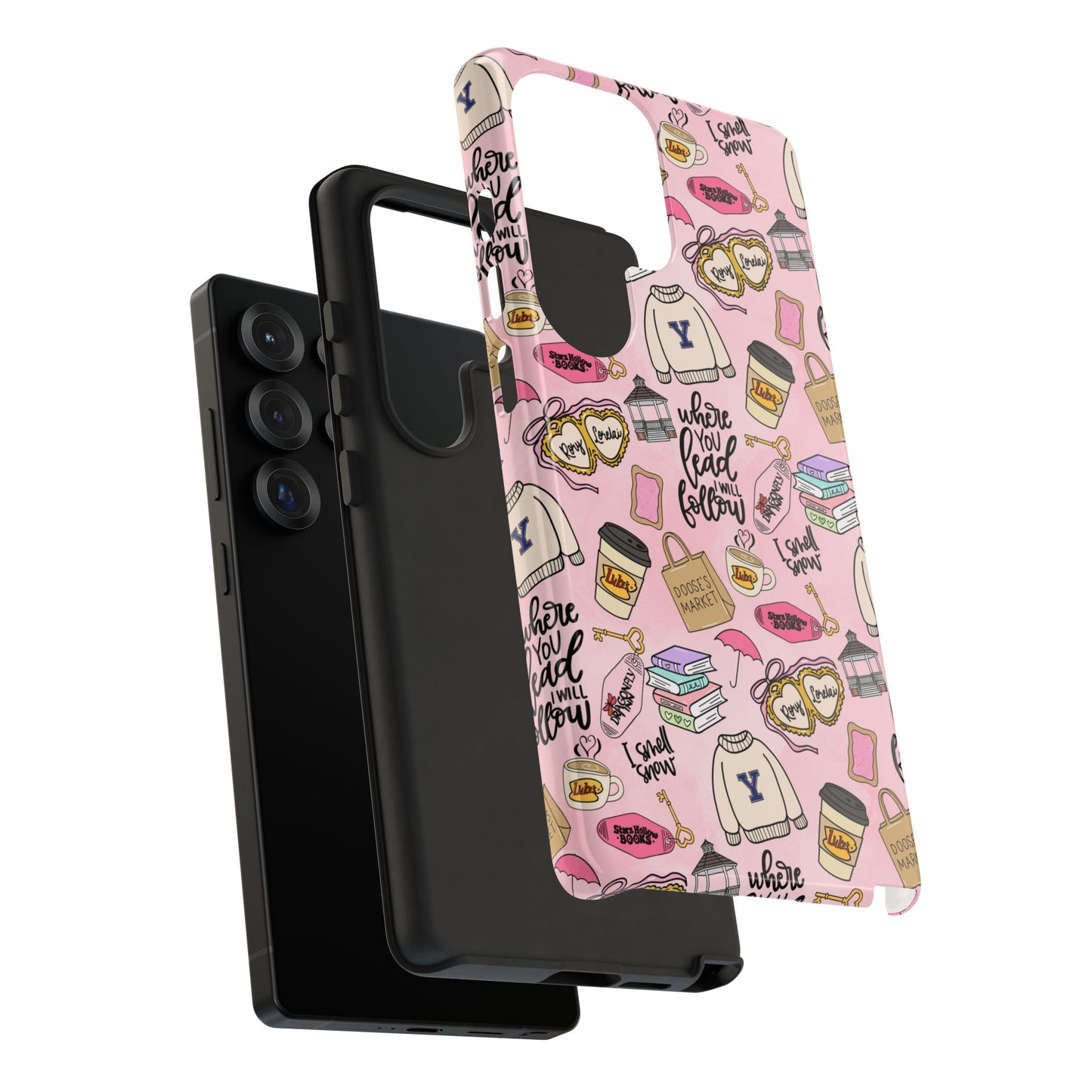 Where You Lead "Tough Cases" Phone Case — Pink Gilmore Girls Tribute