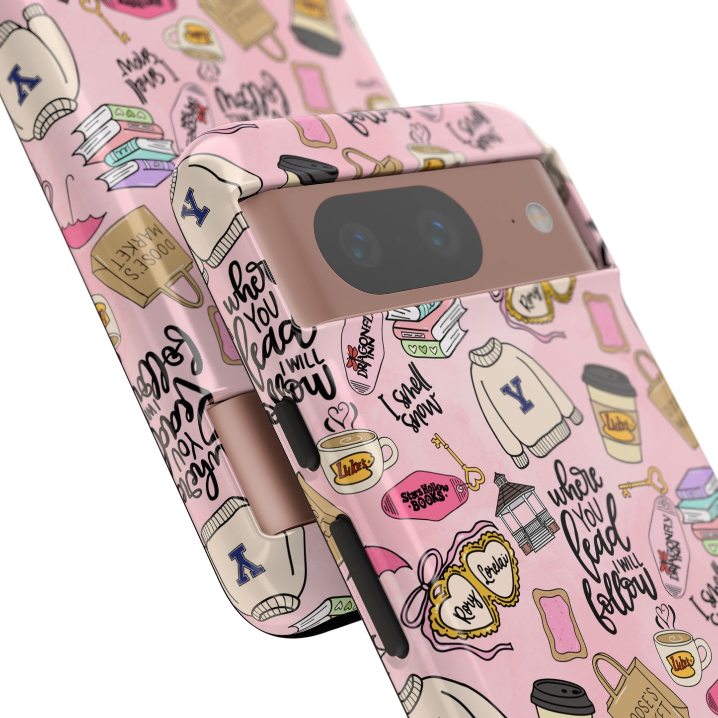 Where You Lead "Tough Cases" Phone Case — Pink Gilmore Girls Tribute