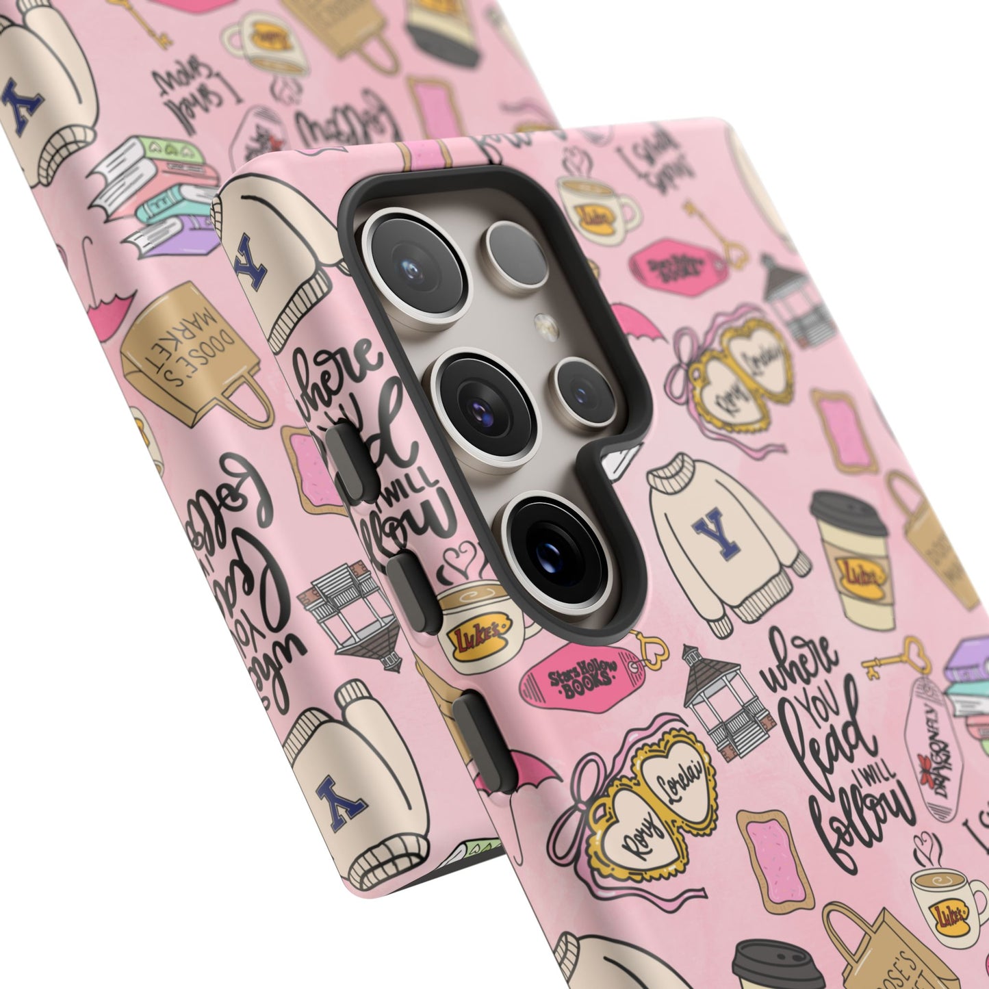 Where You Lead "Tough Cases" Phone Case — Pink Gilmore Girls Tribute