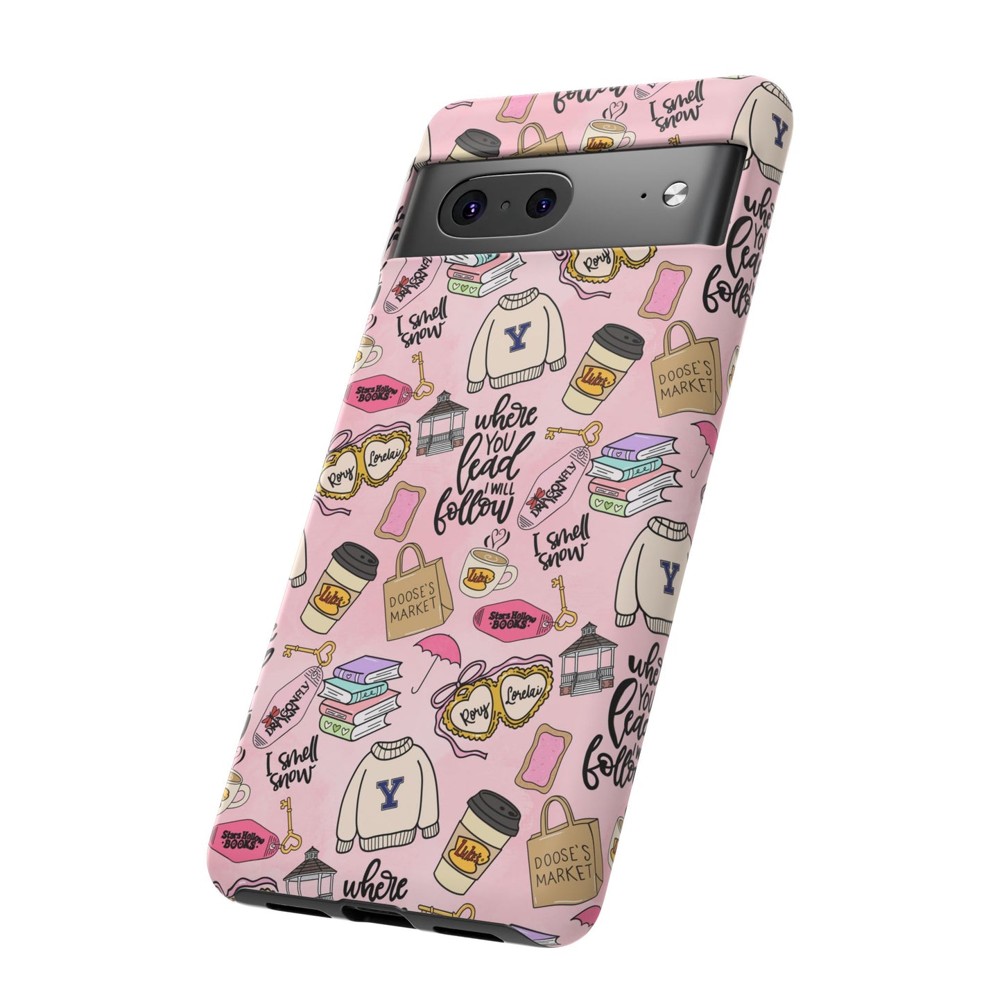Where You Lead "Tough Cases" Phone Case — Pink Gilmore Girls Tribute