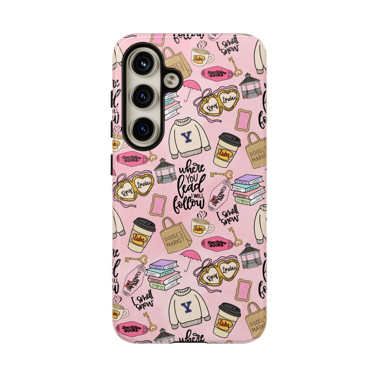 Where You Lead "Tough Cases" Phone Case — Pink Gilmore Girls Tribute