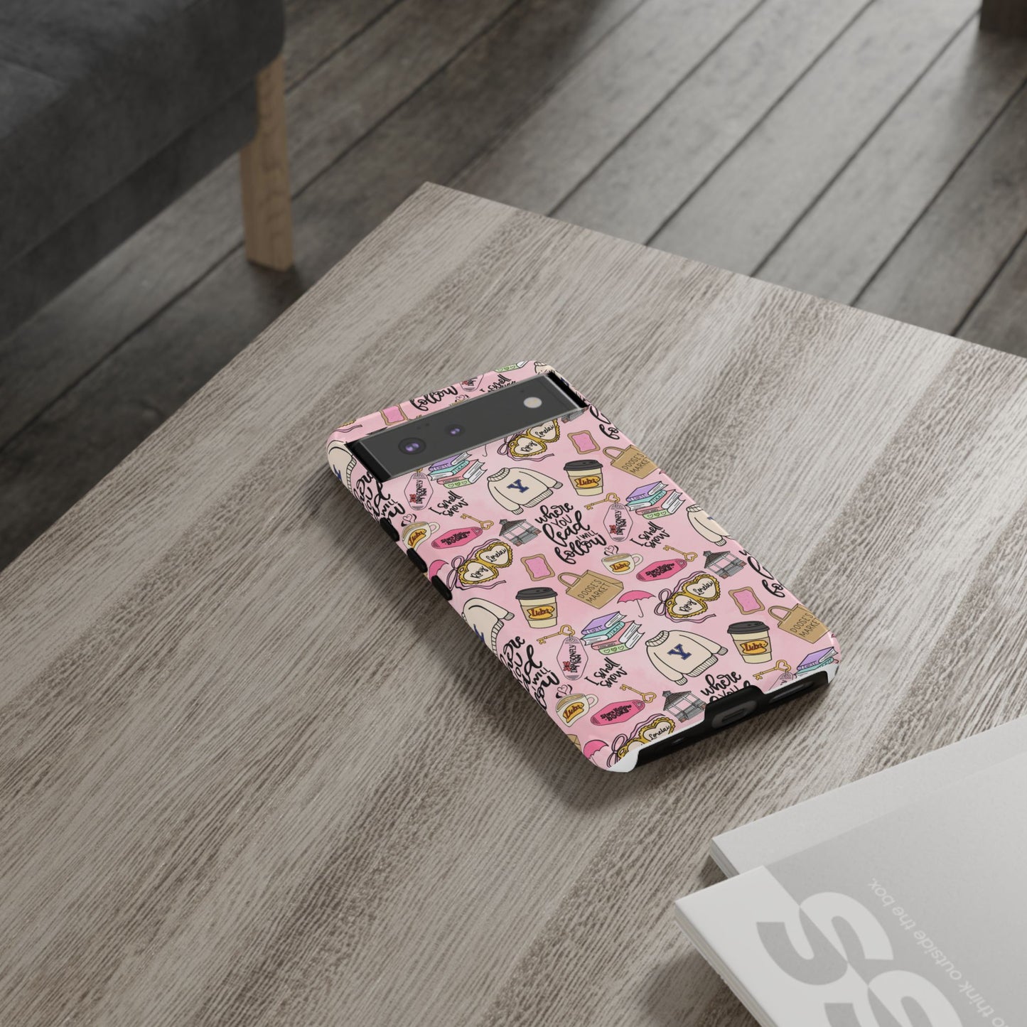 Where You Lead "Tough Cases" Phone Case — Pink Gilmore Girls Tribute