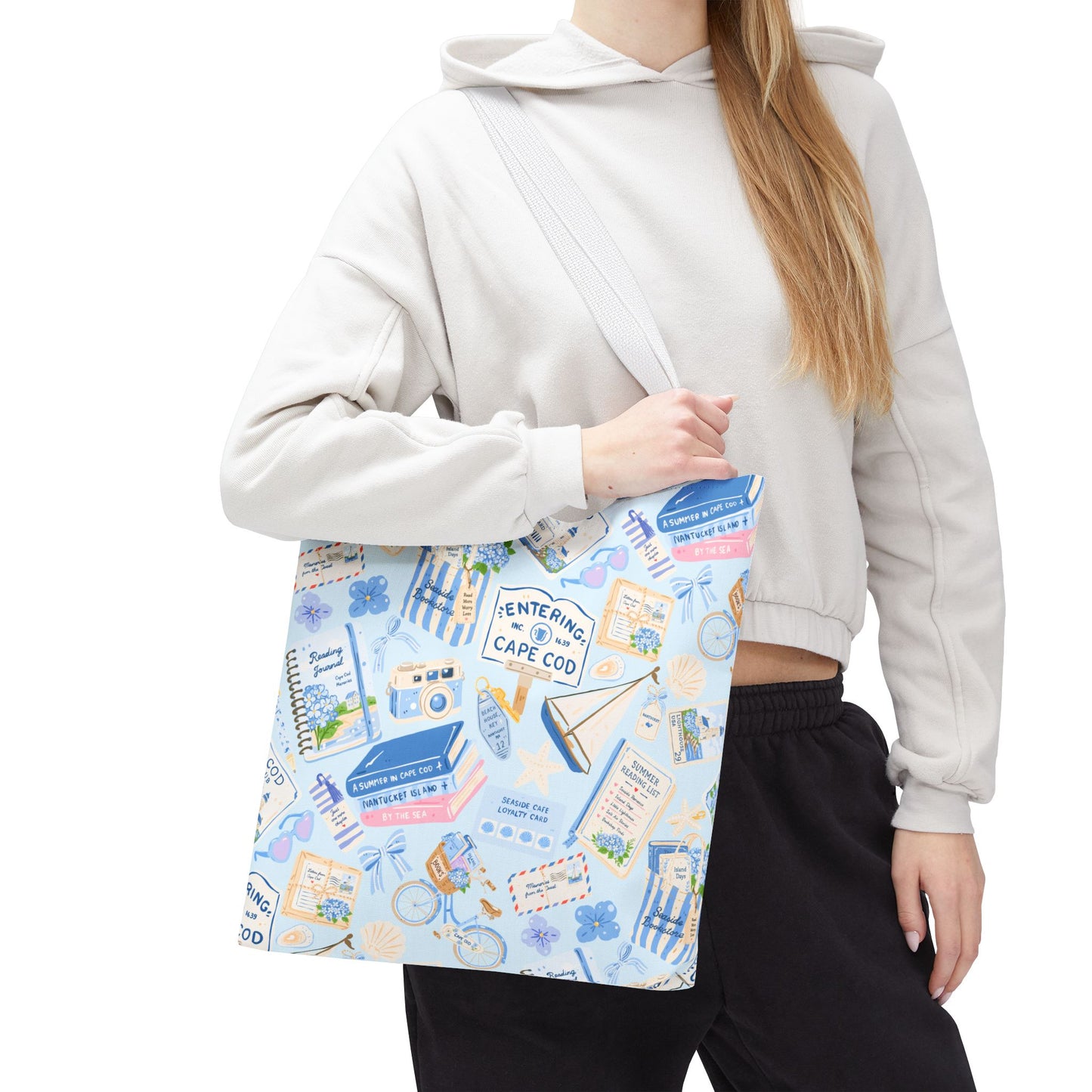 Cape Cod Book Club Tote Bag | AOP All-Over Print Booklover Tote