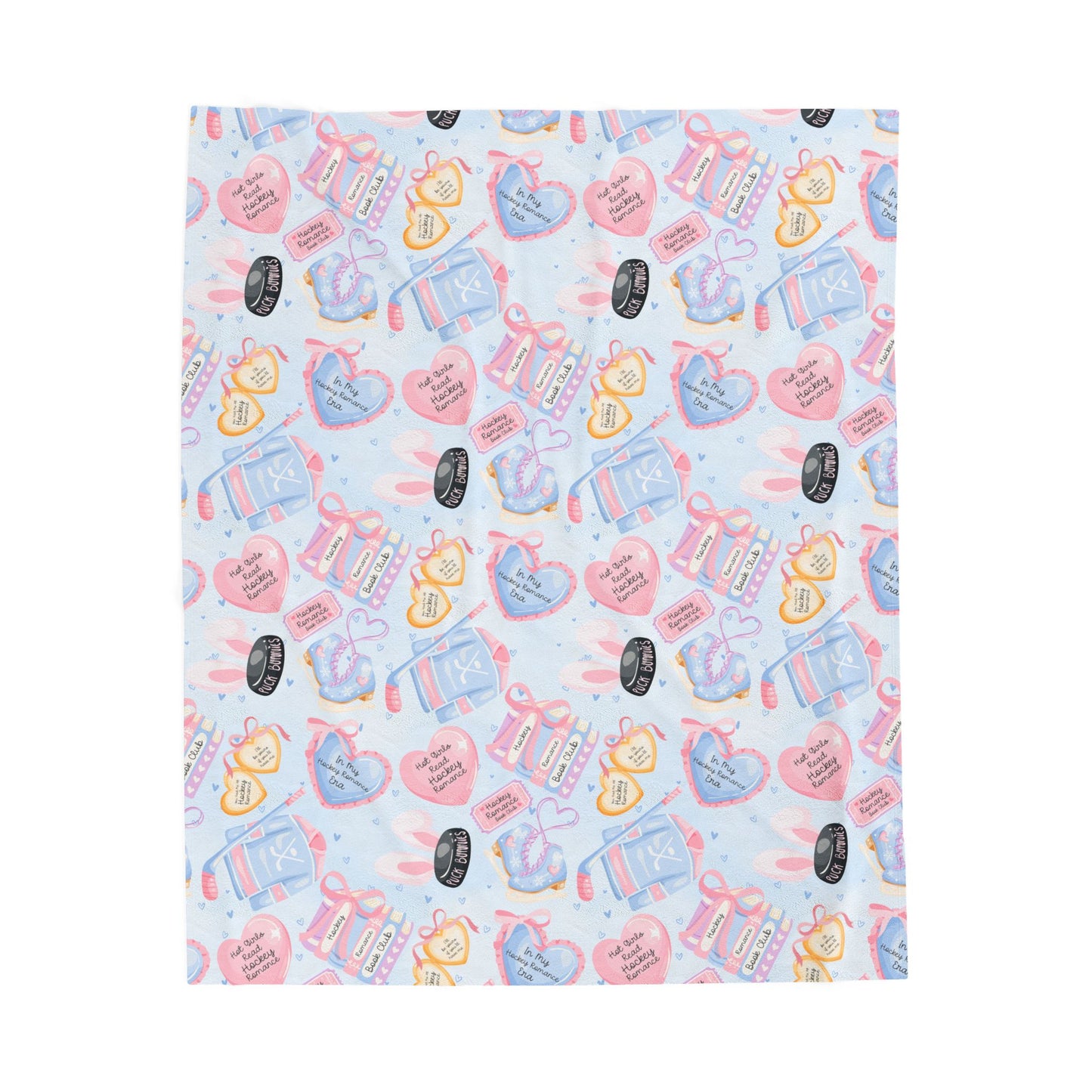 Hockey Romance Book Velveteen Plush Blanket