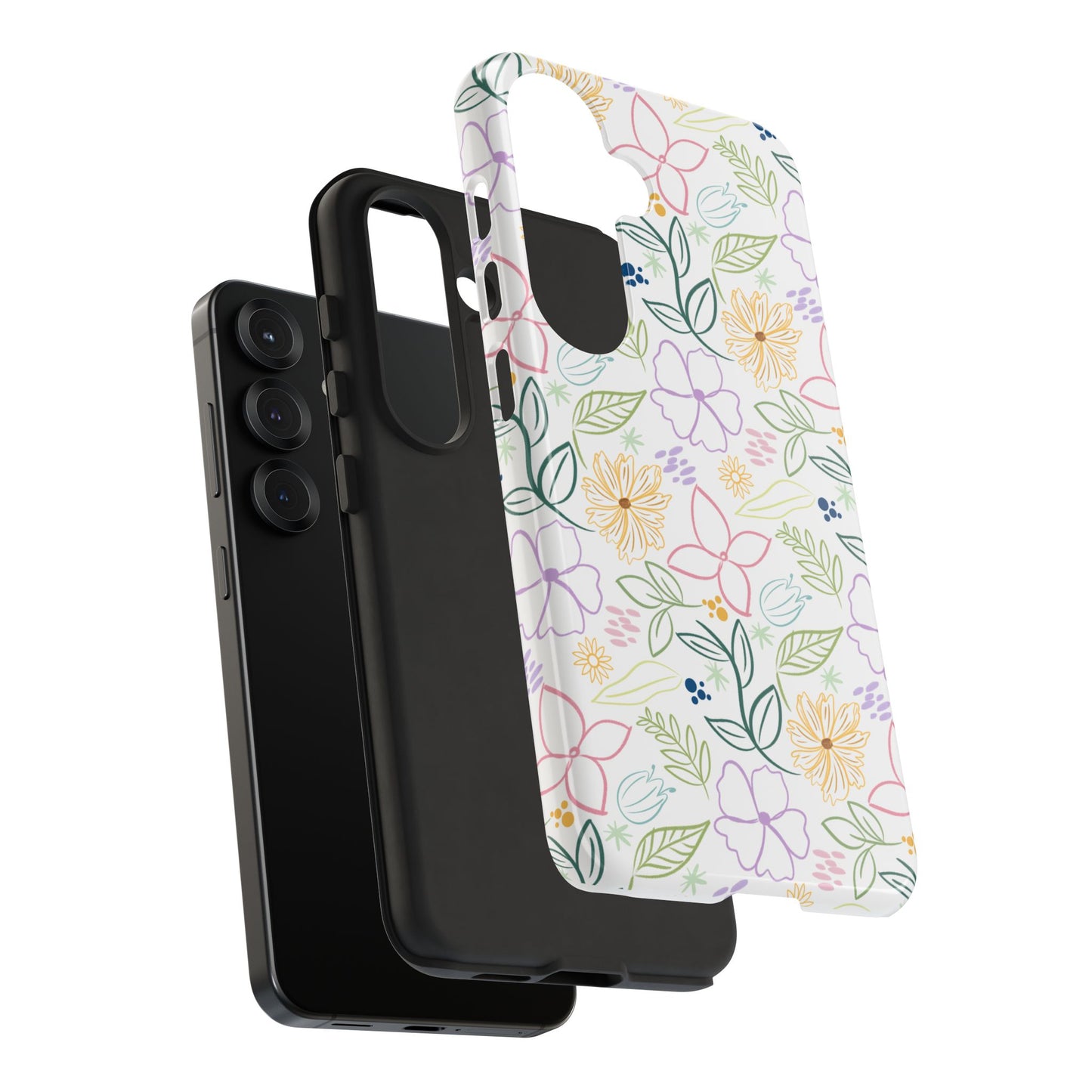 Floral Pastel Phone Case — Delicate Garden Pattern for Samsung & iPhone