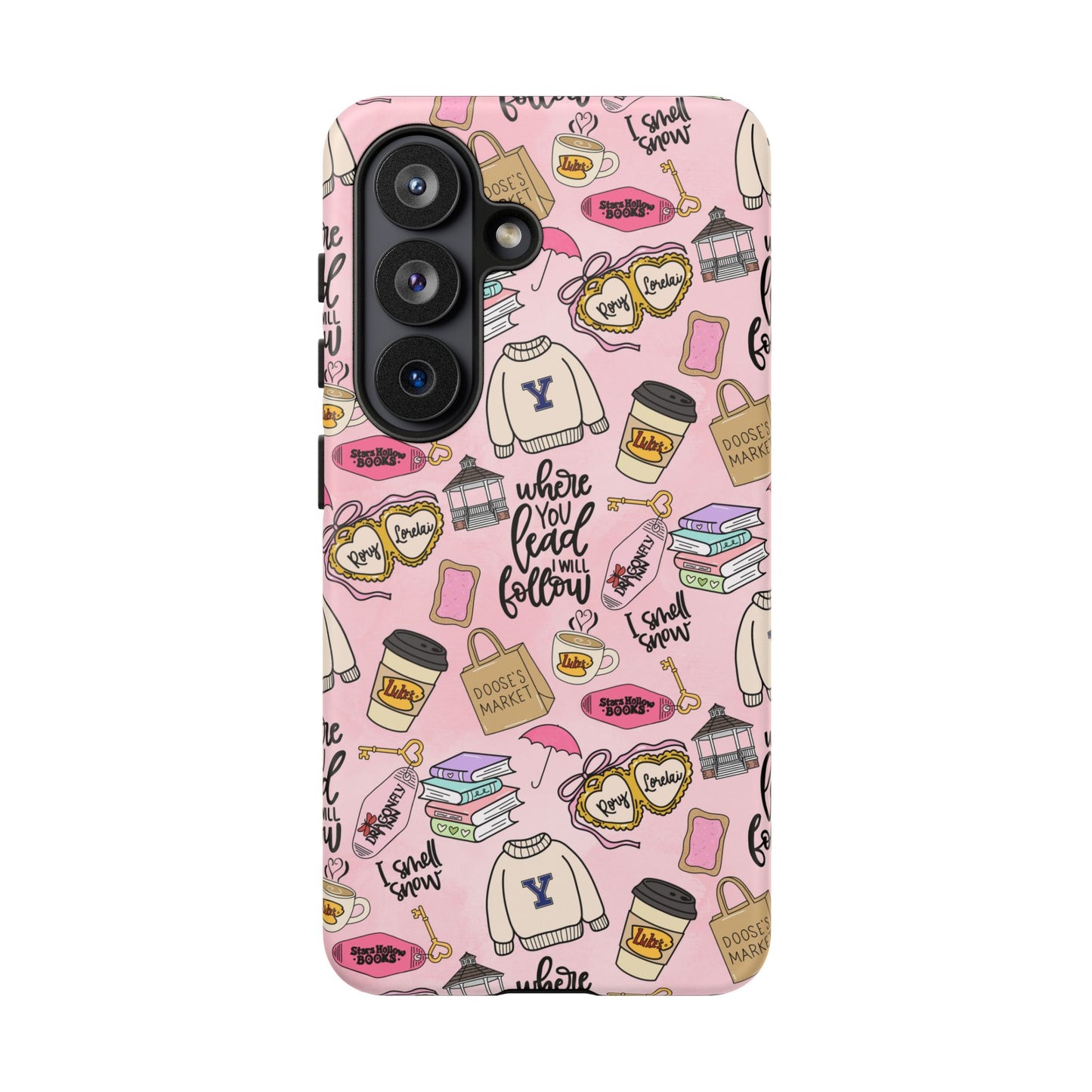 Where You Lead "Tough Cases" Phone Case — Pink Gilmore Girls Tribute