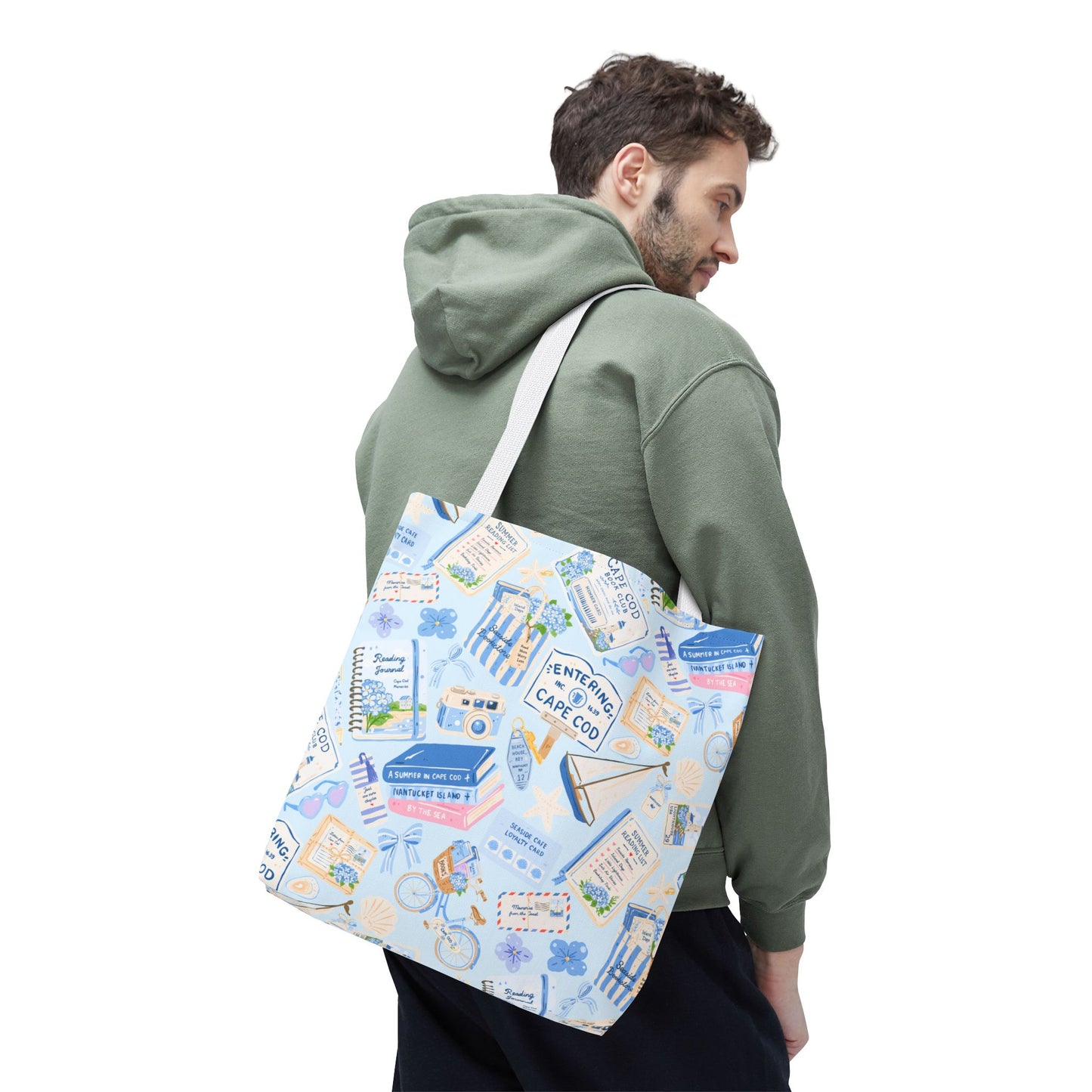 Cape Cod Book Club Tote Bag | AOP All-Over Print Booklover Tote