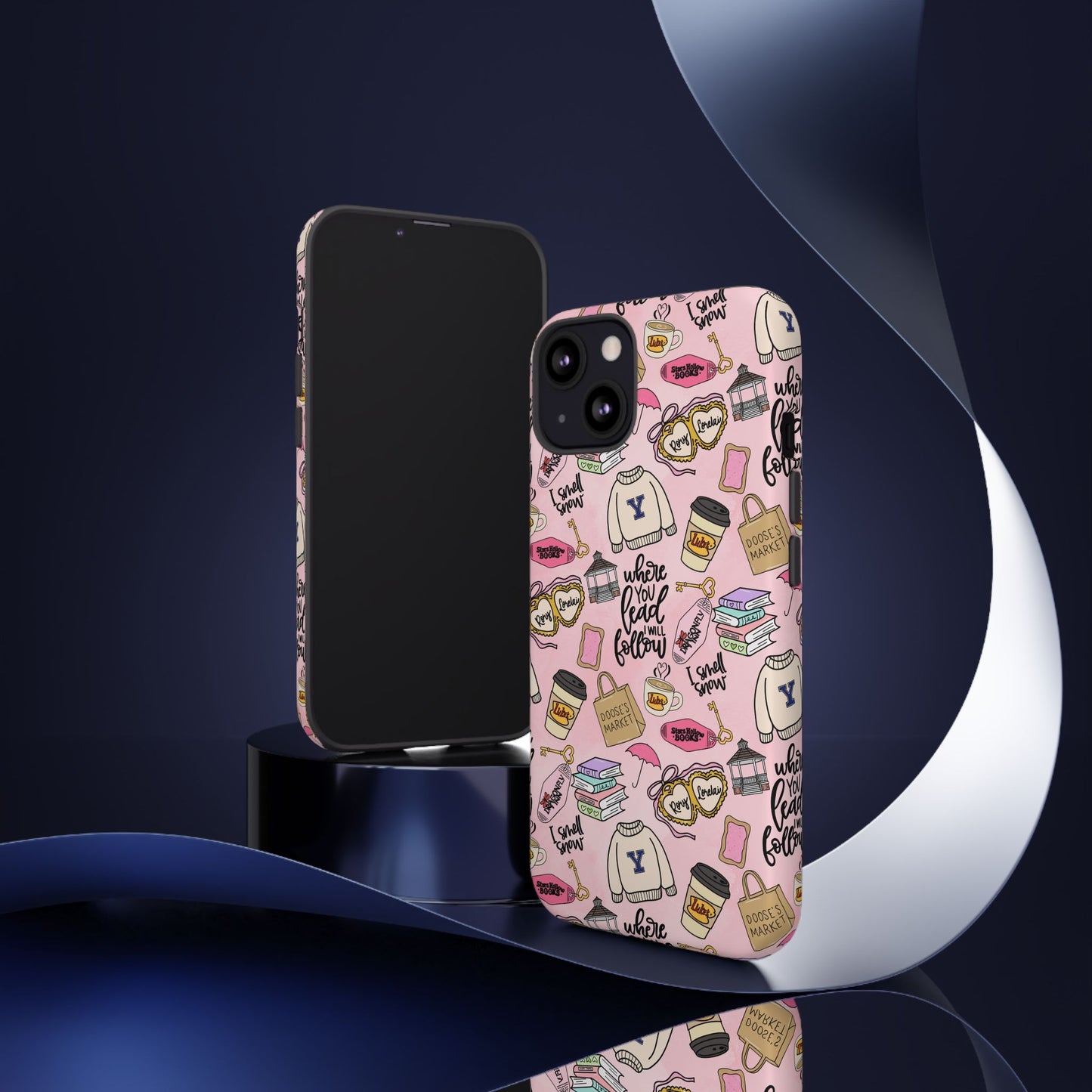 Where You Lead "Tough Cases" Phone Case — Pink Gilmore Girls Tribute
