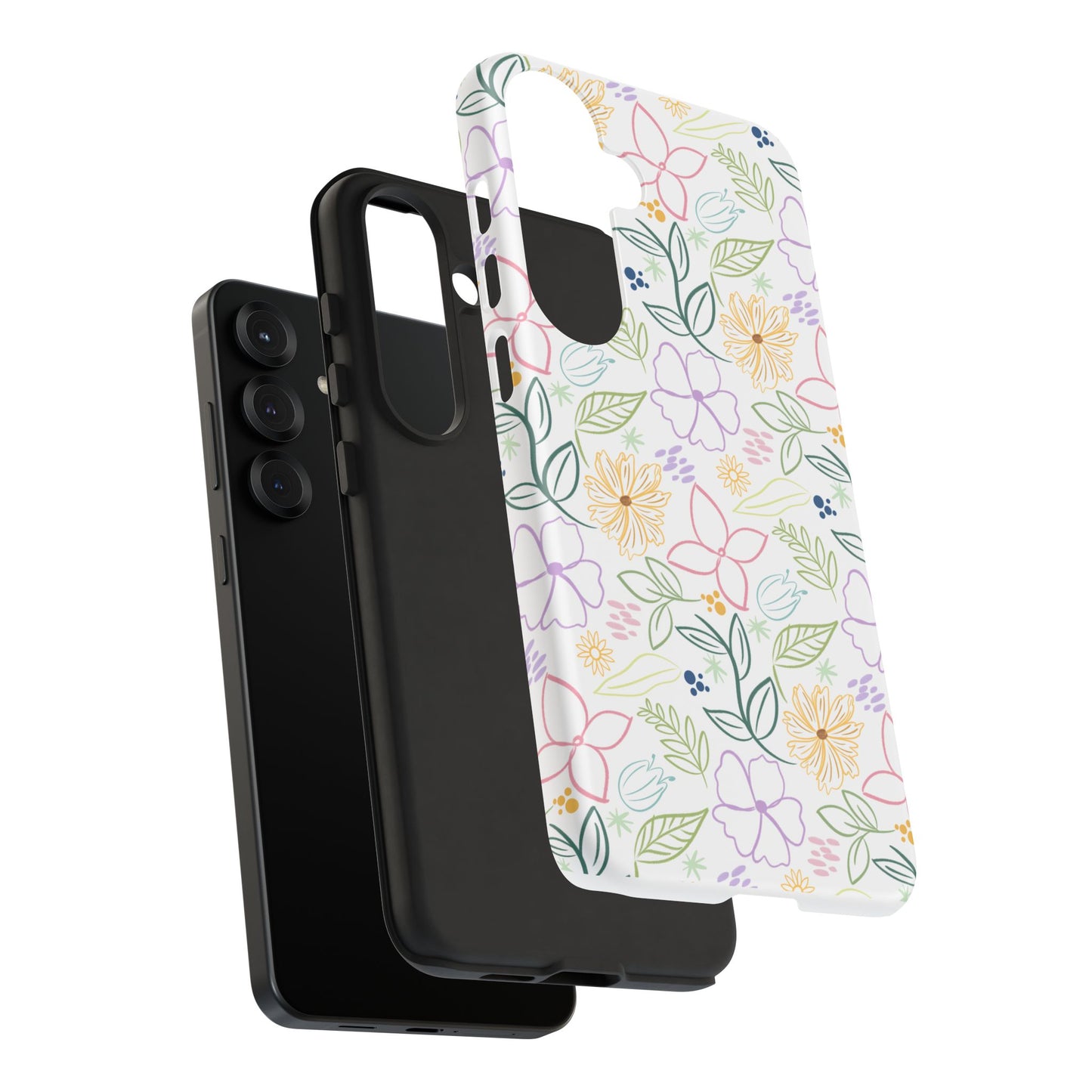 Floral Pastel Phone Case — Delicate Garden Pattern for Samsung & iPhone
